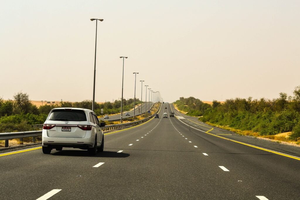 A car on raod